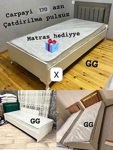 Ev üçün mebel: Tek nəfərlik çarpayı - Klassik dizaynlı, yumşaq başlıqla - Aşağı hissə — 1