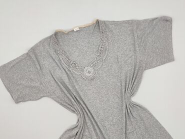 damska sukienka z mieszanki lnu bez rękawów z dekoltem w serek: Bluzka damska, rozmiar S