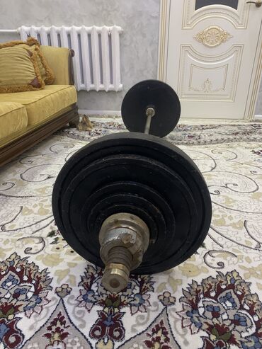 Штанги и грифы: Штанга гриф профессиональная СССР блины 20кг 4шт,15кг 2шт10кг — 4