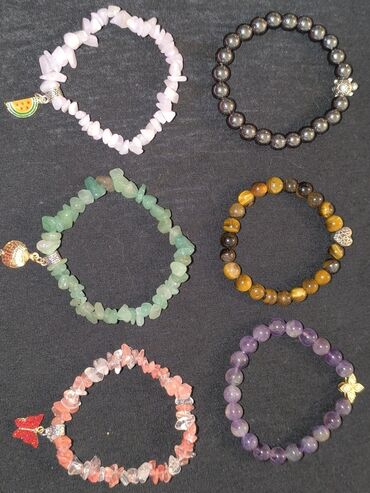 Bilərziklər: Əl işi bilərziklər dəsti - Materiallar: şüşə/daş boncuklar, bəzək — 31