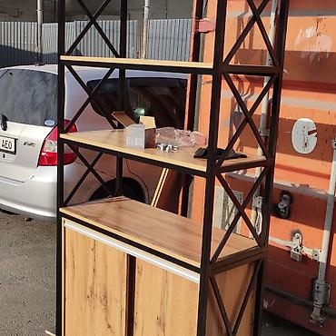 Этажерки для кухни: Стеллаж с шкафом
Стеллаж подойдёт для магазина и для дома и офисов — 5