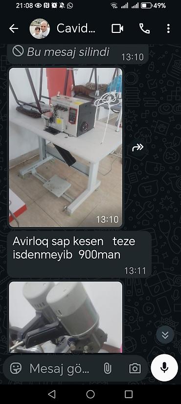 averlok satiram: Aviroloq sap kəsən tikiş maşını satılır. Avtomatik sapkəsmə funksiyalı — 1