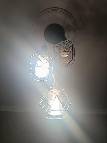 İşıqlandırma: Çılçıraq, 3 lampa, Metal — 1