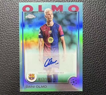Граммофоны и патефоны: Topps Chrome UEFA Klub Yarışları 2024/25 seriyasından Dani Olmo imzalı