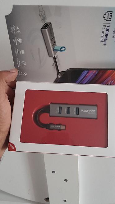 mac fen: Promate GigaHub‑C – Ethernet adapterli çoxportlu USB‑C HUB — 1
