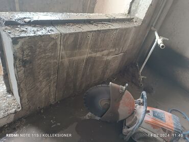 Beton işləri: Səssiz tozsuz səliqəli kəsim. Beton katlavan monolit kubik — 25