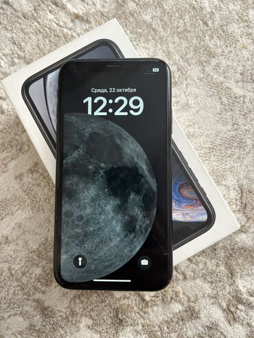 телефоны до 5000: IPhone Xr, Б/у, 256 ГБ, Черный, Коробка, 75 %