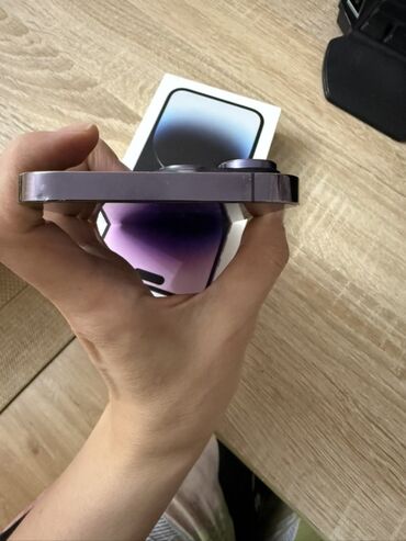 купить айфон 15 про 256: IPhone 14 Pro Max, Колдонулган, 256 ГБ, Deep Purple, Куту, Каптама, Кабель, 84 %