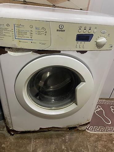 Məişət texnikası: Indesit ön yükləməli paltaryuyan maşın İşlək vəziyyətdə - — 4