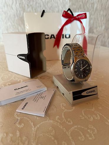 saat gumuş: Casio kişi qol saatı, orginal qablaşdırma daxil. çatdırılma var - — 2