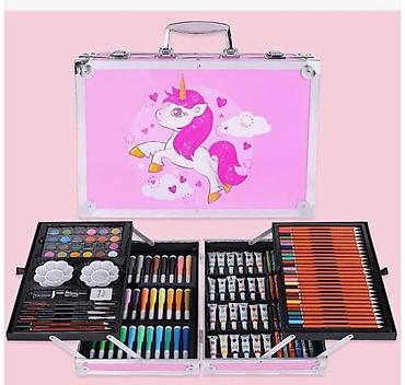 oyuncag at: Bu unicorn (vahşi at) temalı rəsm və boyama dəsti uşaqlar üçün sadəcə — 3