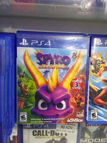 PS4 (Sony Playstation 4): PlayStation 4 üçün Spyro Reignited Trilogy oyunu. Bu, klassik Spyro