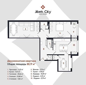 Новостройки от застройщика: 2 комнаты, 88 м² — 2