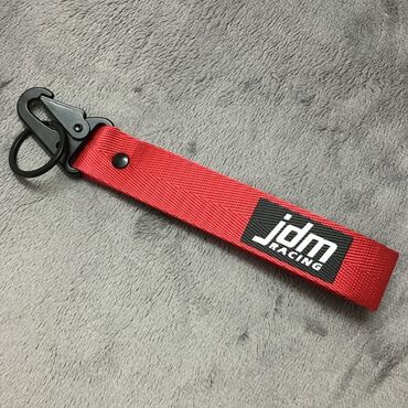 брелок для ключей: Брелок для ключей JDM, Красный держатель для ключей с карабином