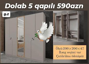 5 qapılı dolab - Ölçü: 200 × 200 × 47 sm - Daxili komplektasiya lalafo.az -da 5 qapılı dolab - Ölçü: 200 × 200 × 47 sm - Daxili komplektasiya