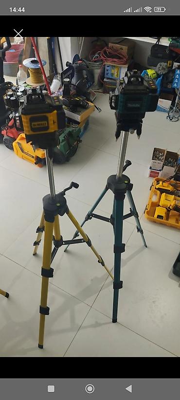 qarbit balonu: Lazer nivo dəsti – tripodlarla - Brendlər: DeWalt (sarı-qara korpus) — 1