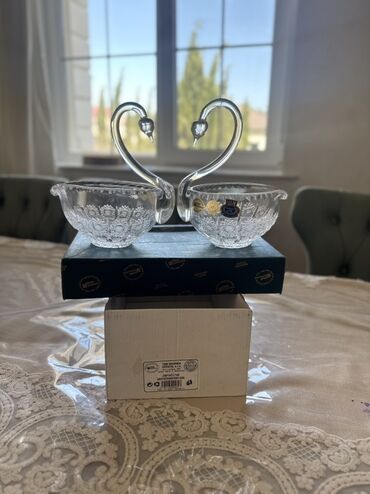 Digər dəstlər və servizlər: Çex Tom kristal süfrə dəsti – geniş seçim Giymetler Meyve vazasi — 2
