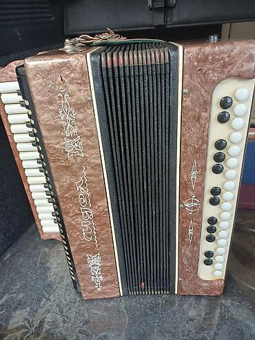 akkardeon: Qarmon. Xüsusiyyətlər: - Sağ tərəfdə pianino tipli klaviatura (ağ-qara — 5