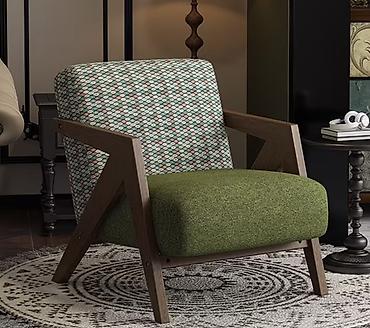 Кресло в стиле mid-century modern с комбинированной обивкой - Дизайн