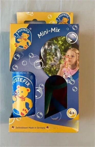 Igračke: Igračka za duvanje mehurića/balona od sapunice; PUSTEFIX Mini Mix; Tri — 1