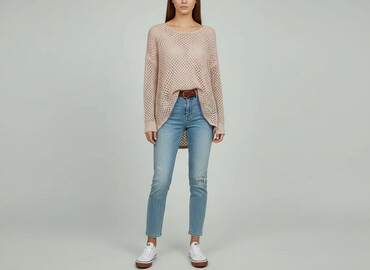 sweter odkryte plecy: Chillin, Sweter damski, rozmiar S