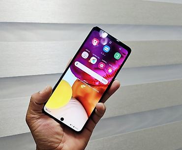 note 2: Samsung Galaxy A71, Б/у, 128 ГБ, цвет - Синий, 2 SIM, 1 SIM — 7