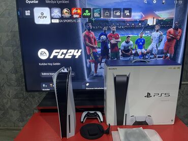 playstation gift card: Ps 5 Teze Kimidi ustunde 1 eded Orjınal pult Yaddasında 4 eded Bahali