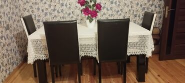 Yataq otağı dəstləri: Qonaq otağı üçün, İşlənmiş, Açılan, 6 stul