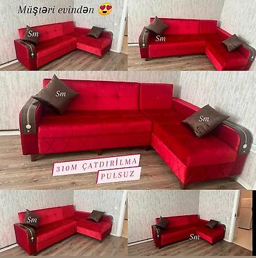 divan işlemiş: Künc divan, Yeni, Açılan, Bazalı, Vеlur parça, Pulsuz çatdırılma — 1