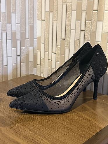 şəffaf ayaqqabilar: Qadın klassik stiletto ayaqqabı – qara rəng CƏMİ BİR DƏFƏ GEYİNİLİB — 2