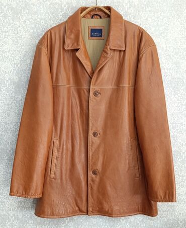 кожаная куртка: Куртка XL (EU 42), 2XL (EU 44), цвет - Оранжевый