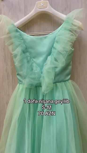 ley: ENDİRİM! Ziyafət geyimi bir dəfə nişanda geyilib, ölçü : S-M, qiymət  — 3