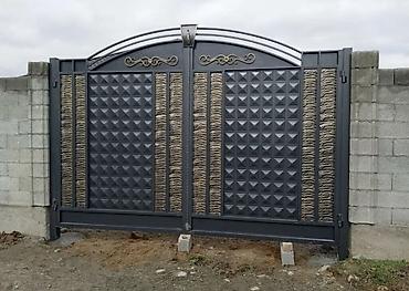 Распашные ворота: Кованные ворота из металла - Тип: распашные уличные ворота с — 3