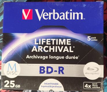 диск: Блюрей болванки Verbatim M-DISC Blu-Ray Lifetime Archival для