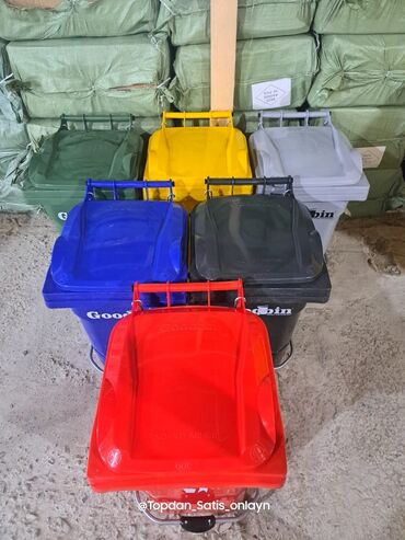 Tullantı qabları: Məişət Tullantı qutuları. 20 lt den 1100 lt qeder movcuddur. Plastik — 11