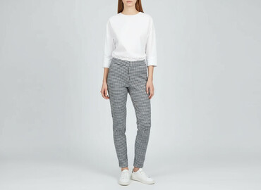 mohito płaszcz w kratę: Mohito, Material trousers for women, size S