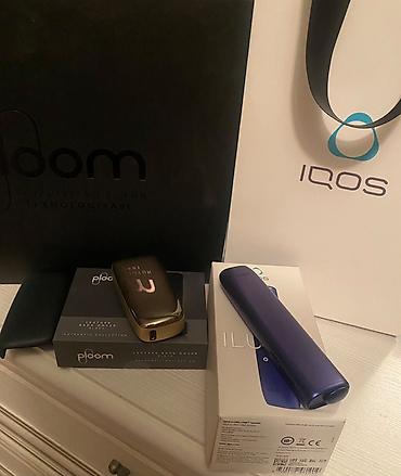 IQOS ILUMA i və Ploom cihaz dəsti birlikde adaptorlari ustunde