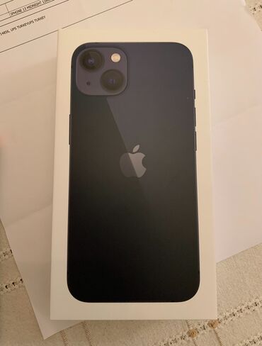 iphone 13 satilir: IPhone 13, 128 GB, Midnight, Zəmanət, Simsiz şarj, Face ID