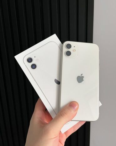 Apple iPhone: IPhone 11, 128 GB, Ağ, Zəmanət, Kredit, Barmaq izi
