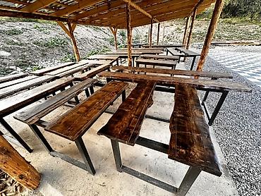 Все для дома и сада: Скамейка Дерево, Без спинки, Без крыши — 5