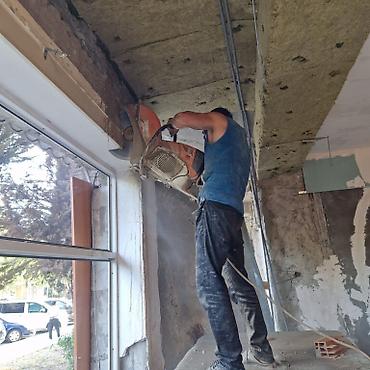 qapi kraskalari: Beton kəsmə - Beton deşmə xidməti Beton kubik kərpicdən qapı — 8