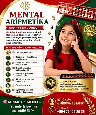 kub hesablama: Mental arifmetika üzrə müəllim hazırlığı və təlim proqramı Elm — 3