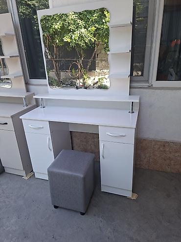 study table: Туалетный столик, Новый, С зеркалом, цвет - Белый, ЛДСП — 5