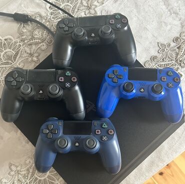 playstation qiymeti: PlayStation 4 Slim konsolu və 4 ədəd DualShock 4 gamepad dəsti