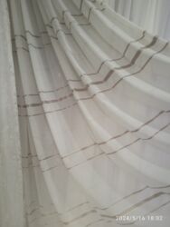 Шторы и занавески: Лен, С вышивкой, Изготовление на заказ, Новый, Для балкона, Для беседки, Для дачи — 6