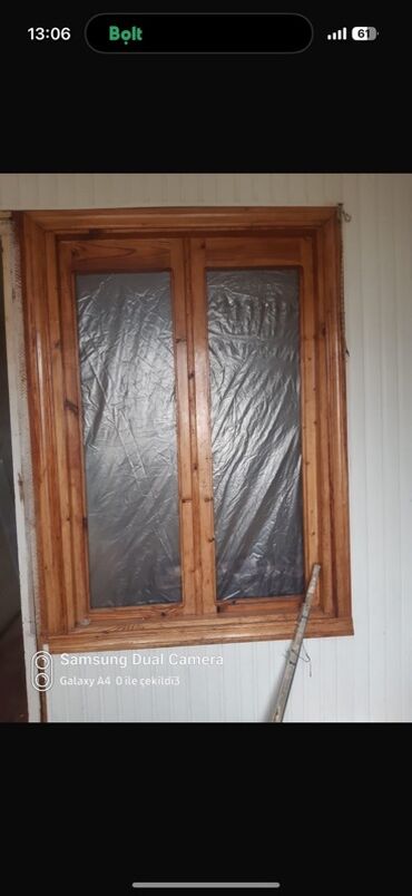 pencere ucun reshotka: Taxta çərçivəli ikiqanad pəncərə - Material: təbii ağac