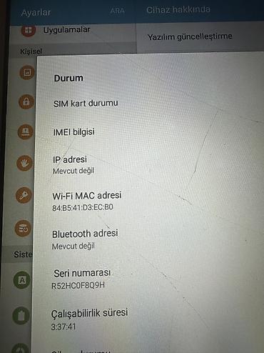 a 3: Samsung Galaxy Tab A (ağ rəng) - Ekran: 8.0" TFT, 1280x800 çözünürlük — 8