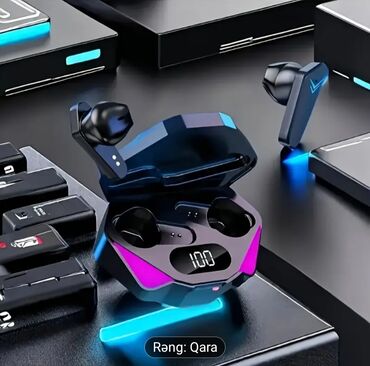 oyun ucun qulaqciqlar: Simsiz (Bluetooth) Qulaqcıqlar, rəng - Qara