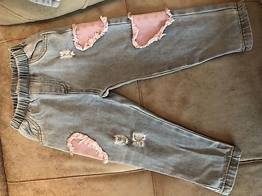 Uşaq geyimi və ayaqqabıları: Uşaq cins şalvarı - Material: klassik açıq mavi denim (pambıq — 3