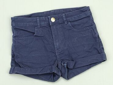 spodenki jeansowe z dziurami: Krótkie spodenki, H&M, 11 lat, 140/146, stan - Dobry